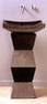 faceted pedestal black